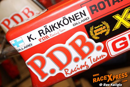 Gillard kart van Kimi Raikkonen